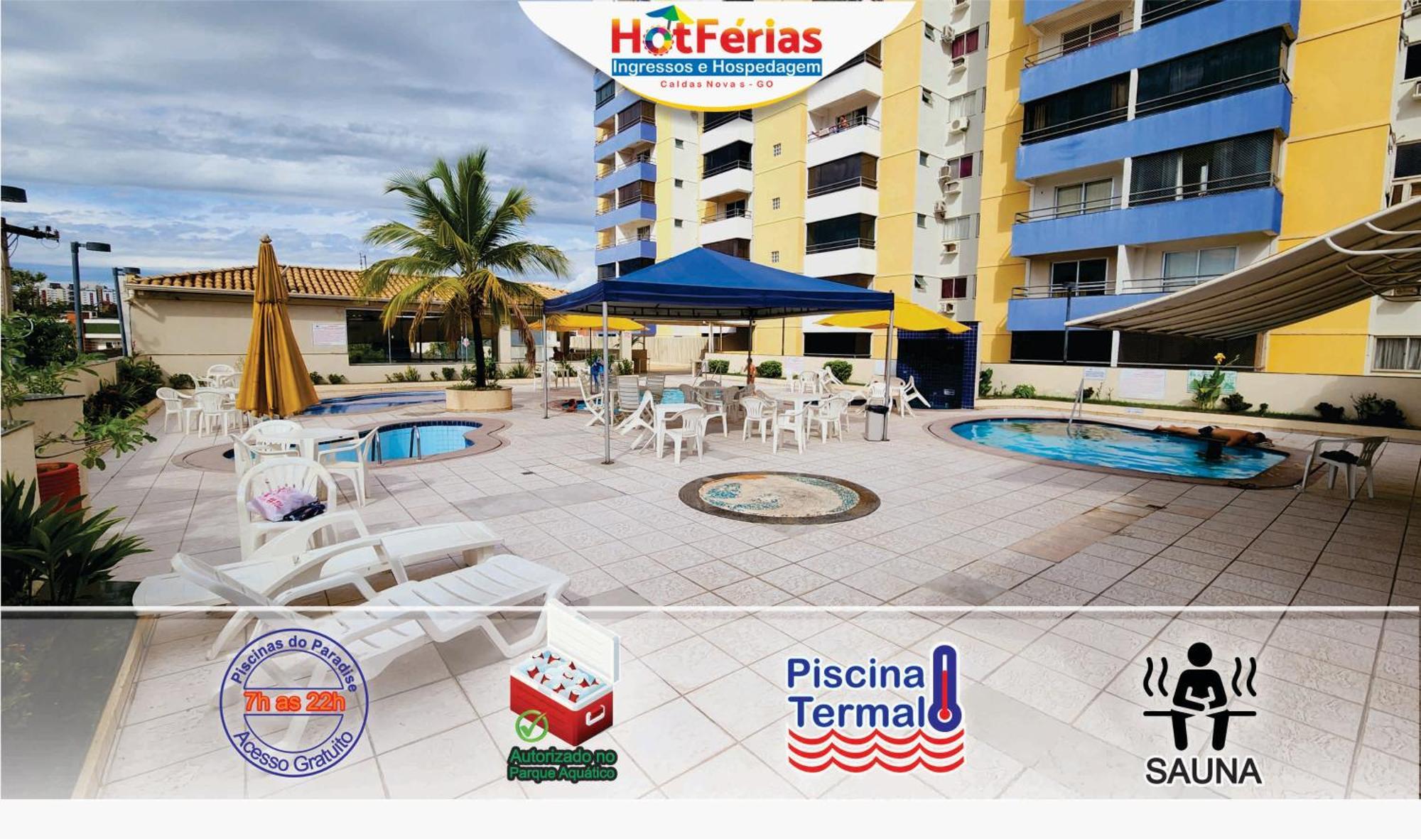 Flat Paradise, Piscinas Termais, Proximo Ao Centro - Hotferias Калдас-Новас Экстерьер фото