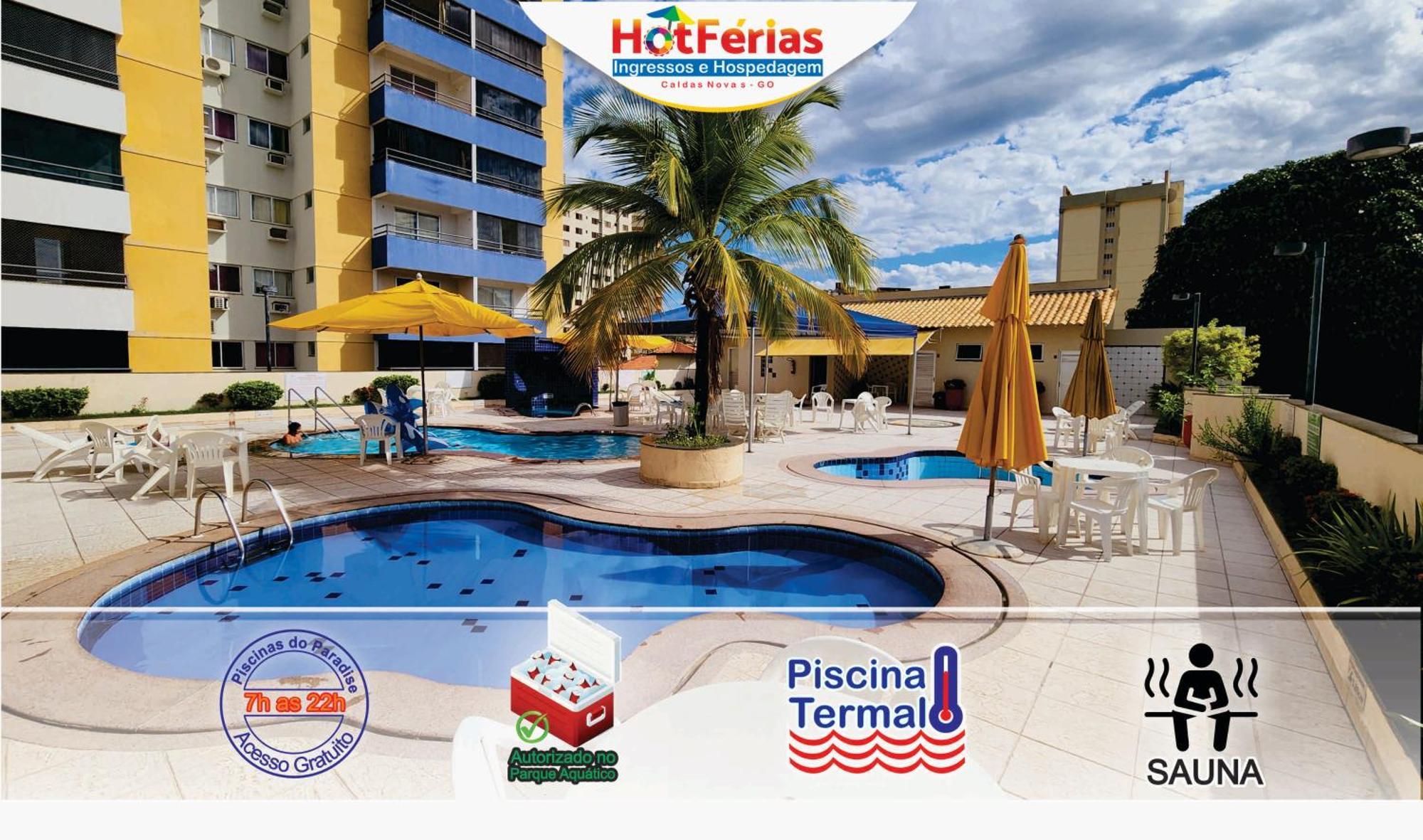 Flat Paradise, Piscinas Termais, Proximo Ao Centro - Hotferias Калдас-Новас Экстерьер фото